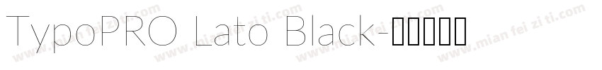TypoPRO Lato Black字体转换